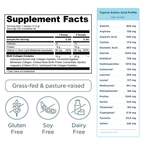 Multi Collagen Protein | Powder Unflavored (45 servings)