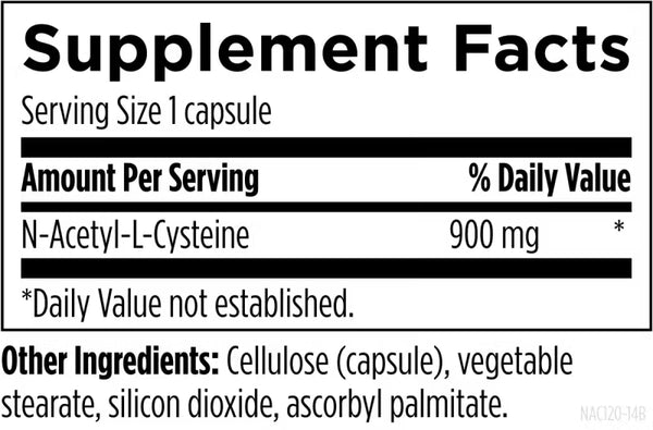 N-Acetyl-L-Cysteine (NAC) - 120 Capsules
